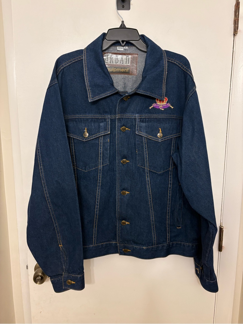 VTG Urban Equipment Crown Royal Denim Jacket Dark Wash XL